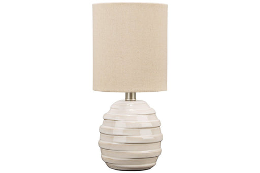 Glennwick White Table Lamp - Lara Furniture