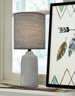 Donnford Charcoal Table Lamp - Lara Furniture