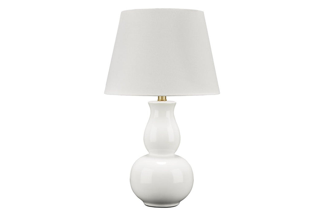 Zellrock White Table Lamp - Lara Furniture