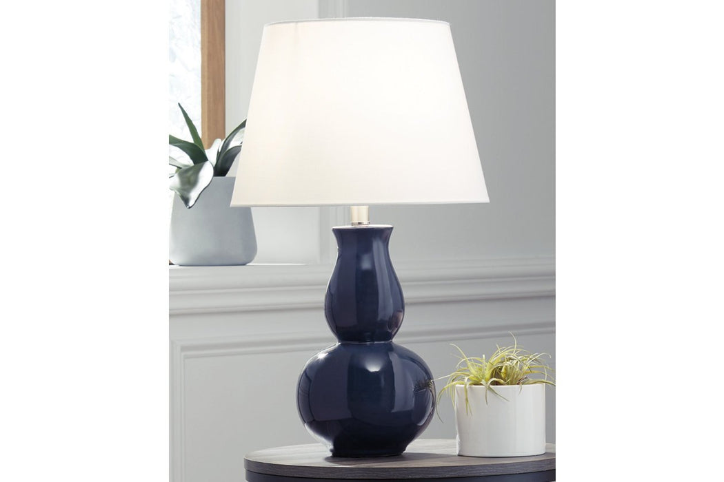 Zellrock Navy Table Lamp - Lara Furniture