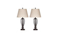 Mildred Bronze Finish Table Lamp (Set of 2) - Lara Furniture