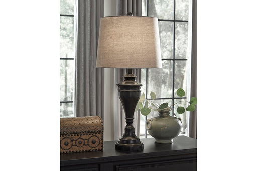 Darlita Bronze Finish Table Lamp (Set of 2) - Lara Furniture