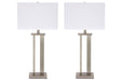 Aniela Silver Finish Table Lamp (Set of 2) - Lara Furniture