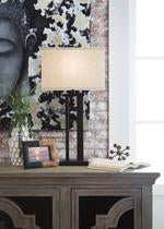 Aniela Bronze Finish Table Lamp (Set of 2) - Lara Furniture