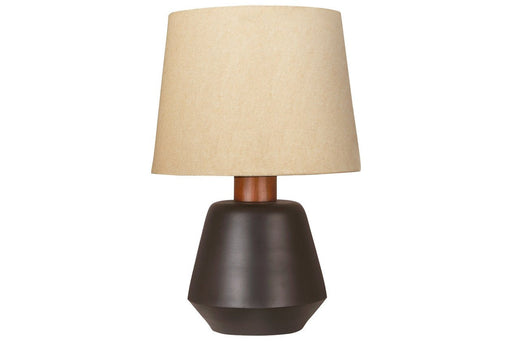 Ancel Black/Brown Table Lamp - Lara Furniture