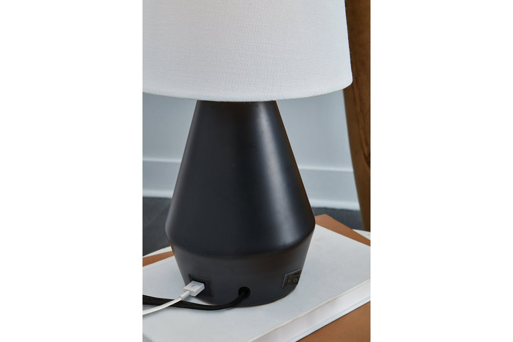 Lanry Black Table Lamp - Lara Furniture