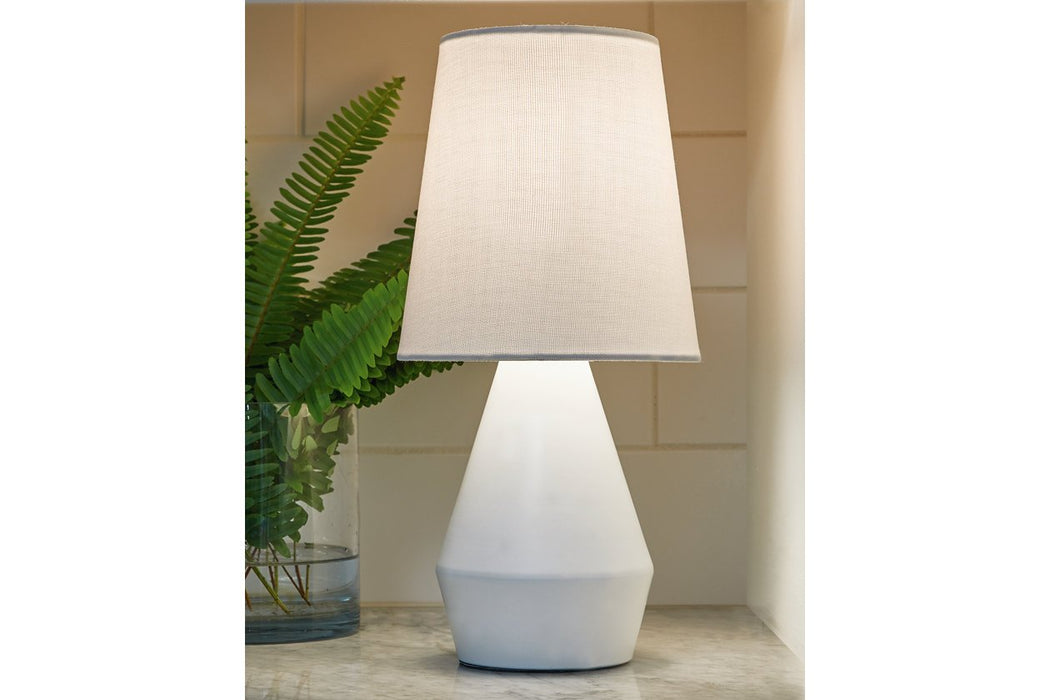 Lanry White Table Lamp - Lara Furniture