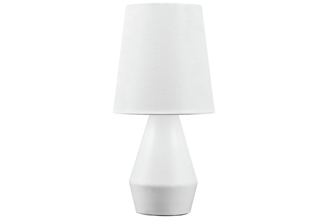 Lanry White Table Lamp - Lara Furniture