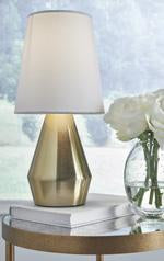 Lanry Brass Finish Table Lamp - Lara Furniture