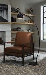 Marinel Black Floor Lamp - Lara Furniture