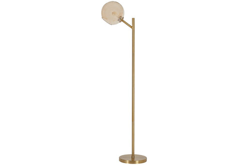 Abanson Amber/Gold Finish Floor Lamp - Lara Furniture