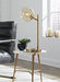 Abanson Amber/Gold Finish Desk Lamp - Lara Furniture