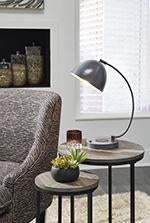 Austbeck Gray Desk Lamp - Lara Furniture