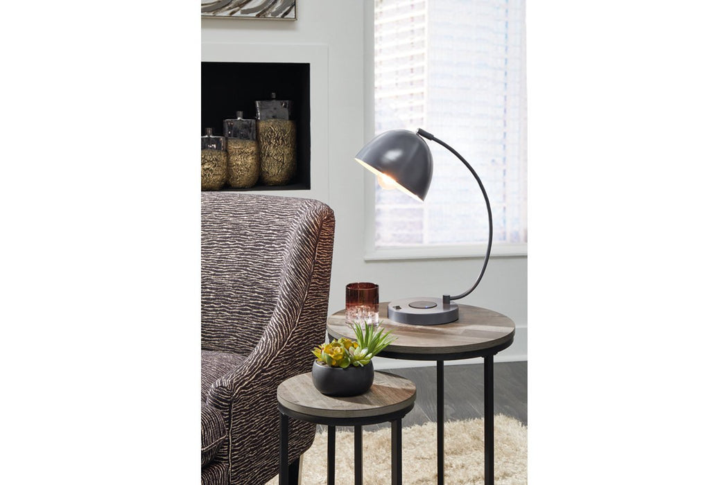 Austbeck Gray Desk Lamp - Lara Furniture