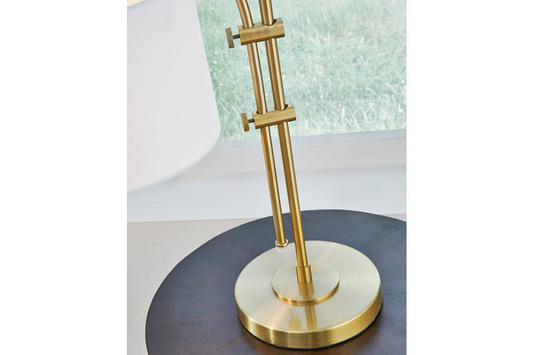 Baronvale Brass Finish Accent Lamp - Lara Furniture