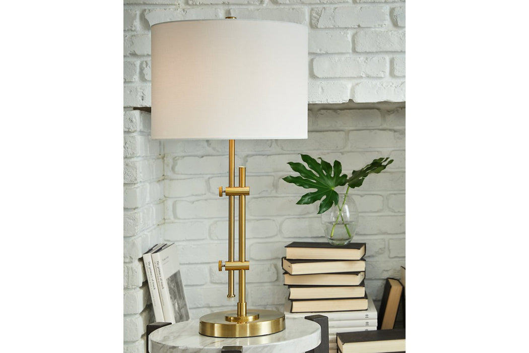 Baronvale Brass Finish Table Lamp - Lara Furniture