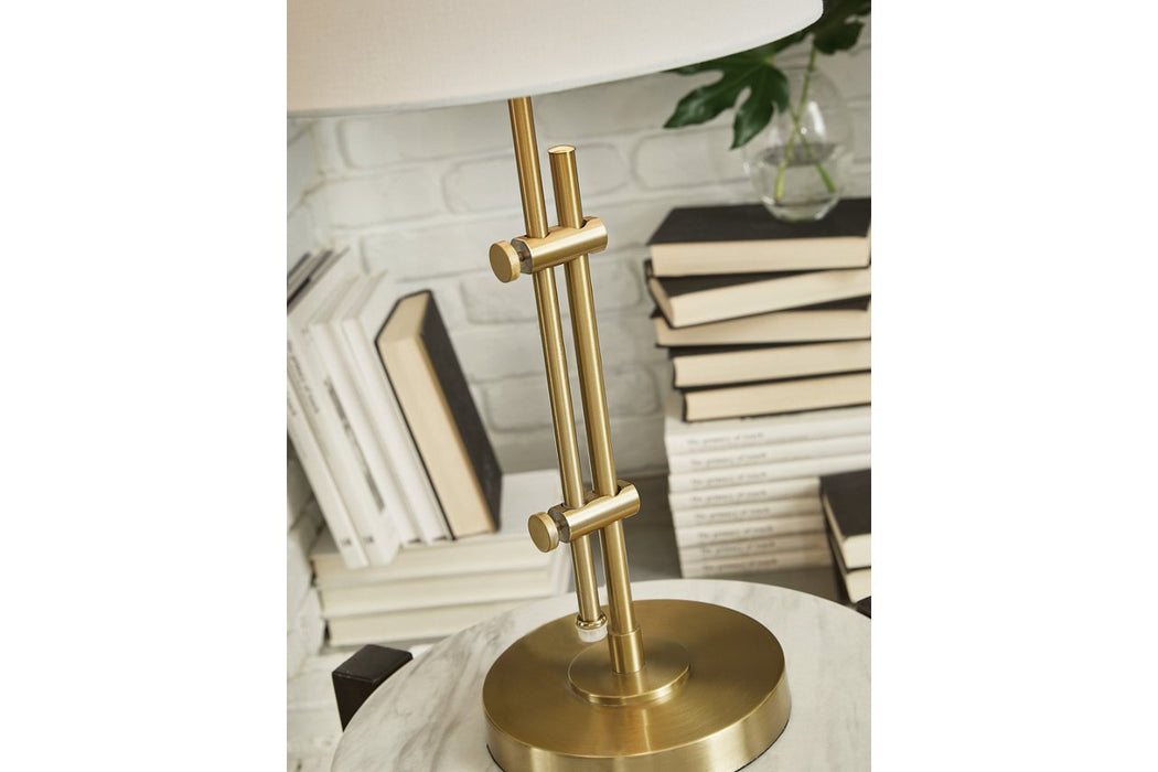 Baronvale Brass Finish Table Lamp - Lara Furniture