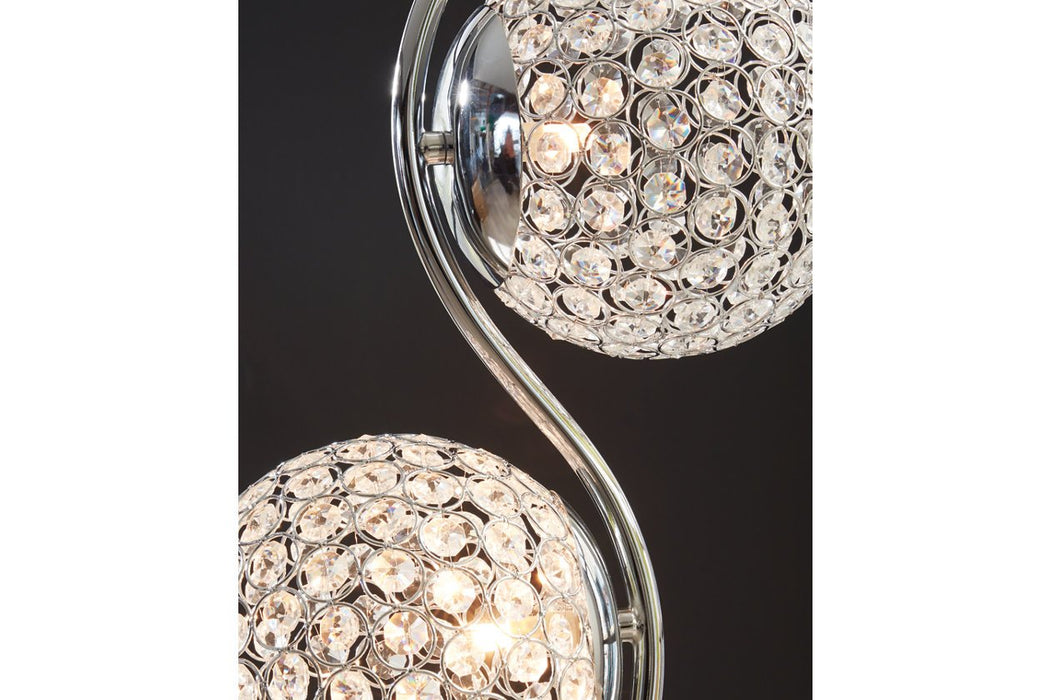 Winter Clear/Silver Finish Floor Lamp - Lara Furniture