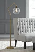 Marilee Antique Brass Finish Floor Lamp - Lara Furniture