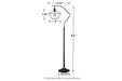 Makeika Black Floor Lamp - Lara Furniture