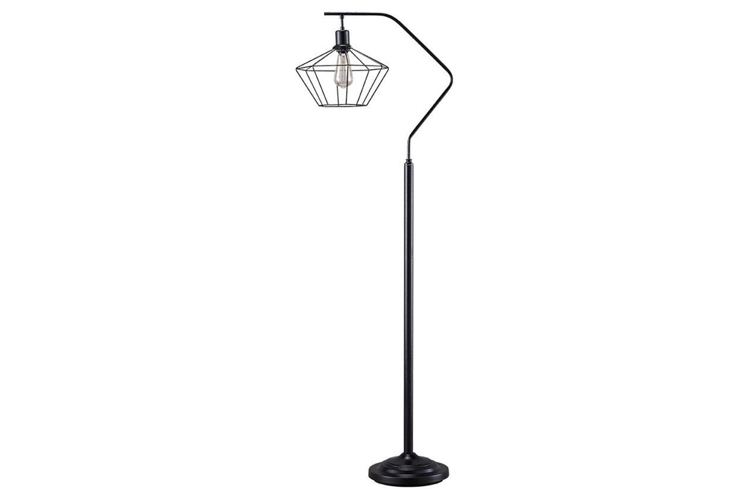 Makeika Black Floor Lamp - Lara Furniture