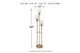 Emmie Antique Gold Finish Floor Lamp - Lara Furniture