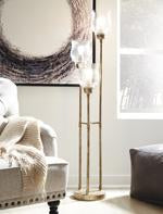 Emmie Antique Gold Finish Floor Lamp - Lara Furniture