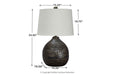 Maire Black/Gold Finish Table Lamp - Lara Furniture