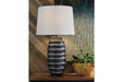 Billow Antique Silver Finish Table Lamp - Lara Furniture