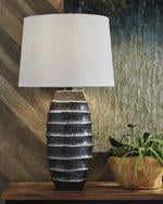 Billow Antique Silver Finish Table Lamp - Lara Furniture