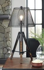 Leolyn Black/Brown Table Lamp - Lara Furniture