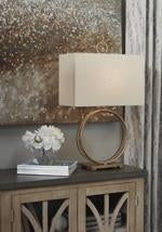 Mahala Antique Gold Finish Table Lamp - Lara Furniture