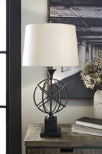 Camren Black Table Lamp - Lara Furniture