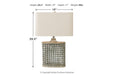 Deondra Gray Table Lamp - Lara Furniture