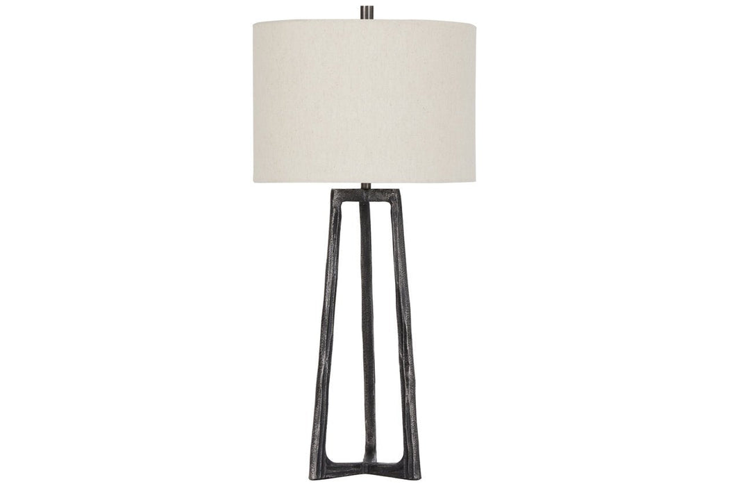 Peeta Antique Pewter Finish Table Lamp - Lara Furniture