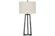 Peeta Antique Pewter Finish Table Lamp - Lara Furniture