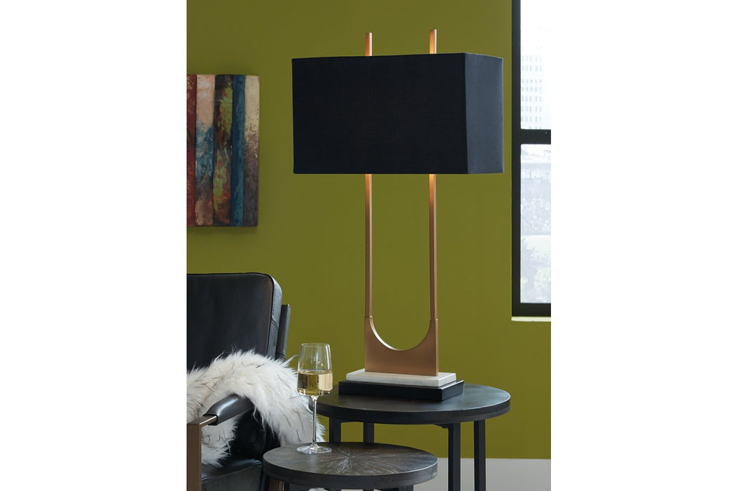 Malana Brass Finish Table Lamp - Lara Furniture