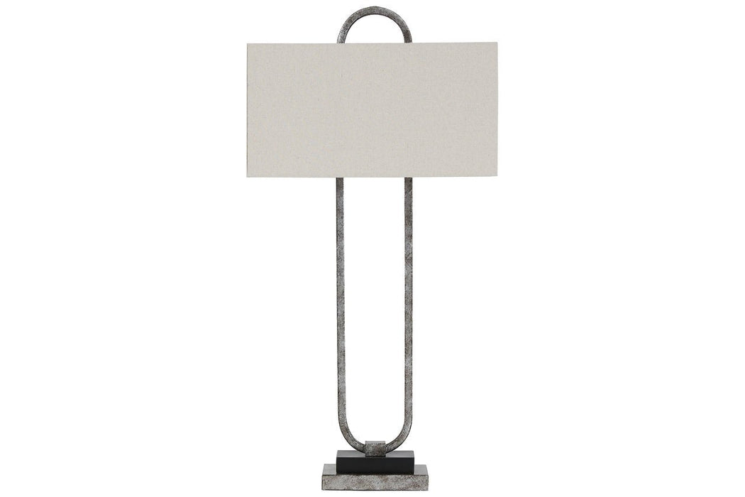 Bennish Antique Silver Finish Table Lamp - Lara Furniture