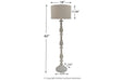 Bernadate Whitewash Floor Lamp - Lara Furniture