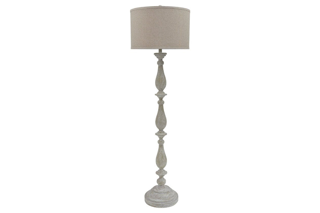 Bernadate Whitewash Floor Lamp - Lara Furniture