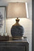 Medlin Gray/Beige Table Lamp - Lara Furniture