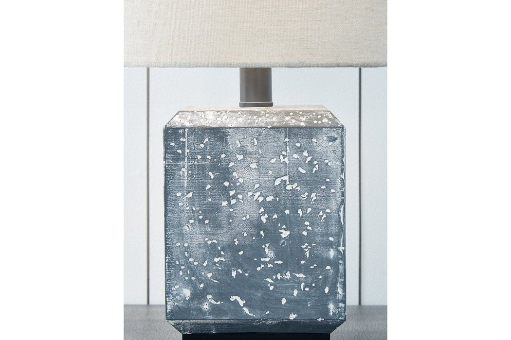 Jamila Gray/Black Table Lamp - Lara Furniture