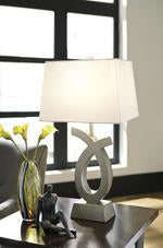 Amayeta Silver Finish Table Lamp (Set of 2) - Lara Furniture