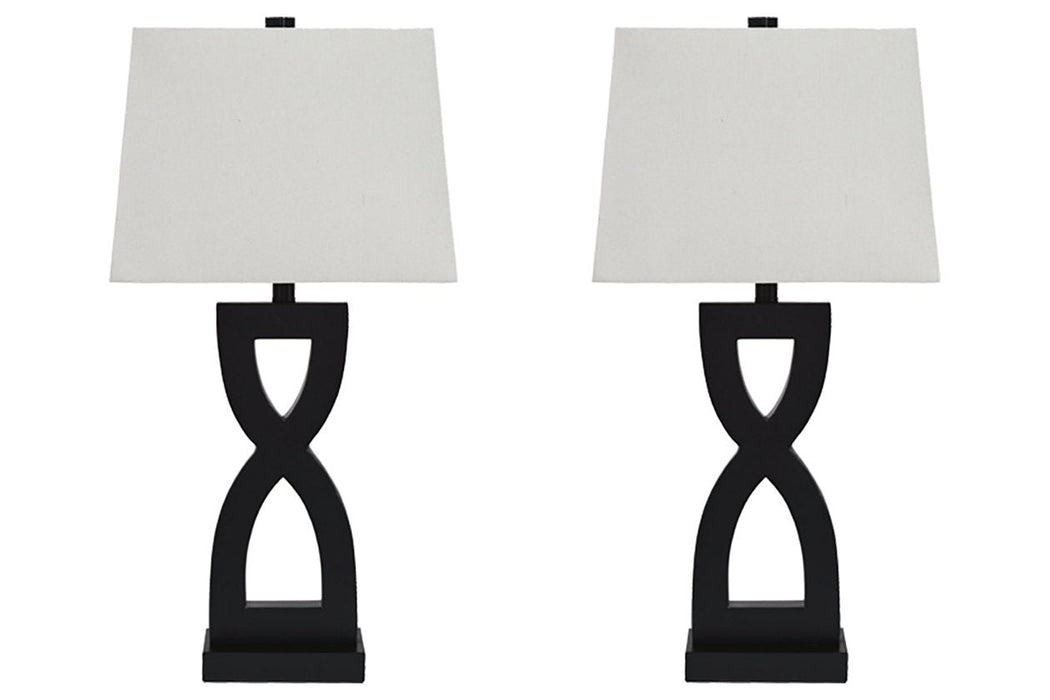 Amasai Black Table Lamp (Set of 2) - Lara Furniture