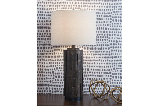 Makya Black Table Lamp (Set of 2) - Lara Furniture