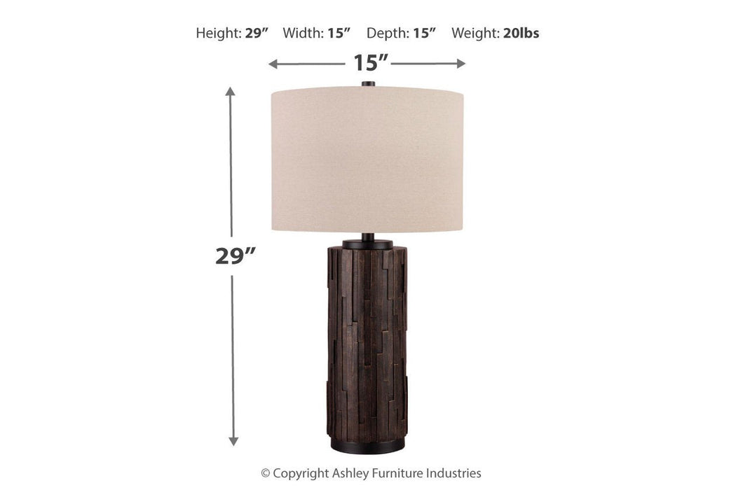 Makya Black Table Lamp (Set of 2) - Lara Furniture