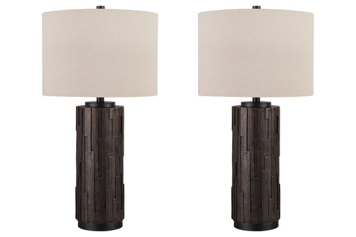 Makya Black Table Lamp (Set of 2) - Lara Furniture