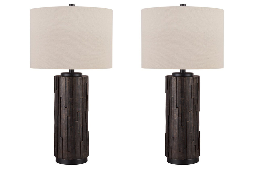 Makya Black Table Lamp (Set of 2) - Lara Furniture