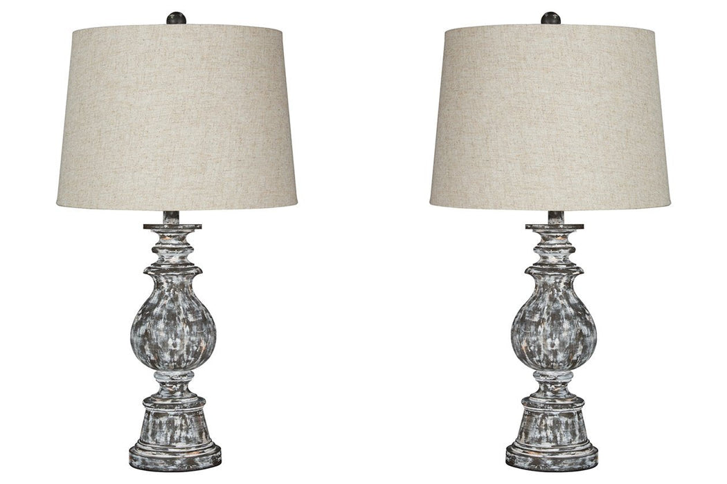 Macawi Antique Brown Table Lamp (Set of 2) - Lara Furniture