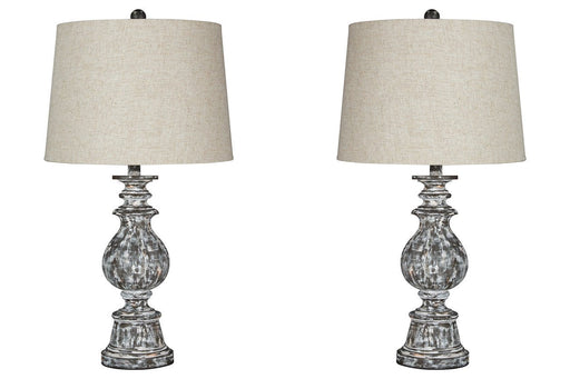 Macawi Antique Brown Table Lamp (Set of 2) - Lara Furniture